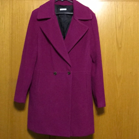 fuschia wool coat